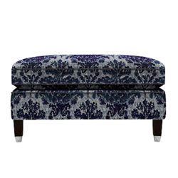 Duresta Grayson Footstool, Umber Leg Mulsanne Midnight